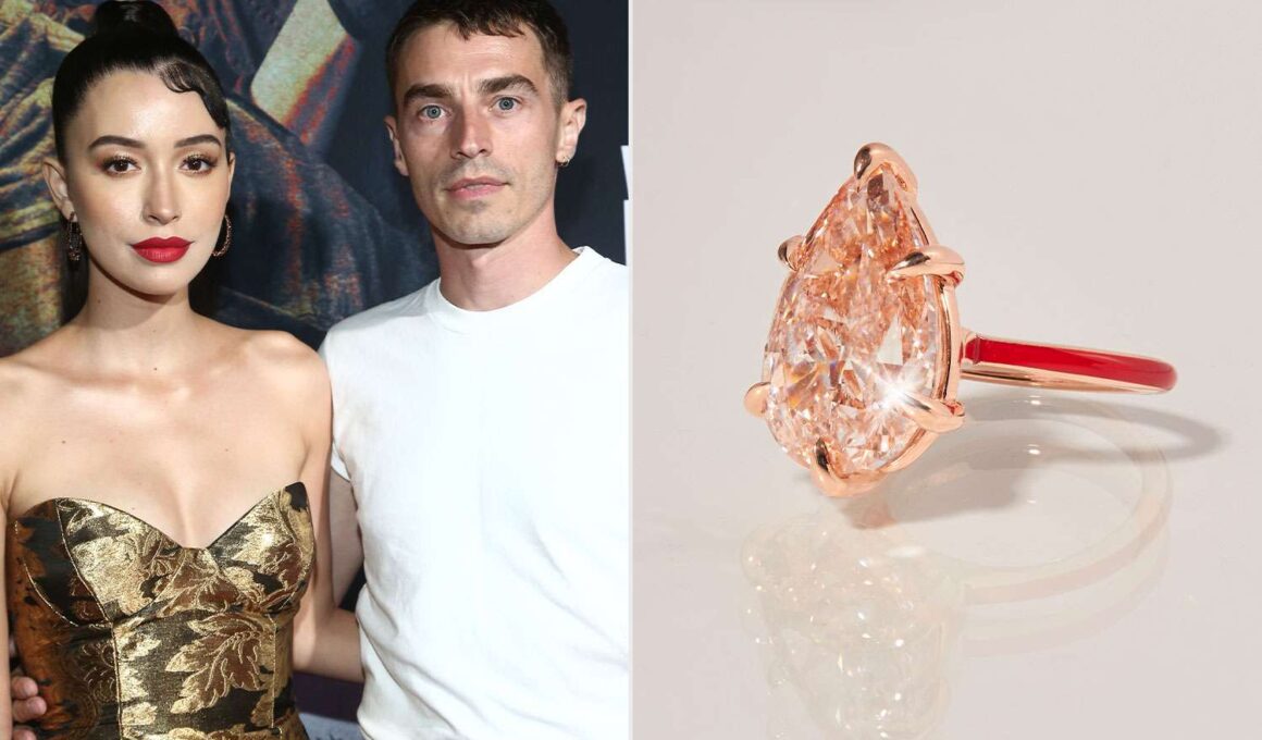 Twilight Star Christian Serratos’ Engagement Ring Has a Massive 11.66-Carat Pink Diamond and a Very Unique Band