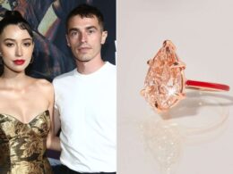 Twilight Star Christian Serratos’ Engagement Ring Has a Massive 11.66-Carat Pink Diamond and a Very Unique Band