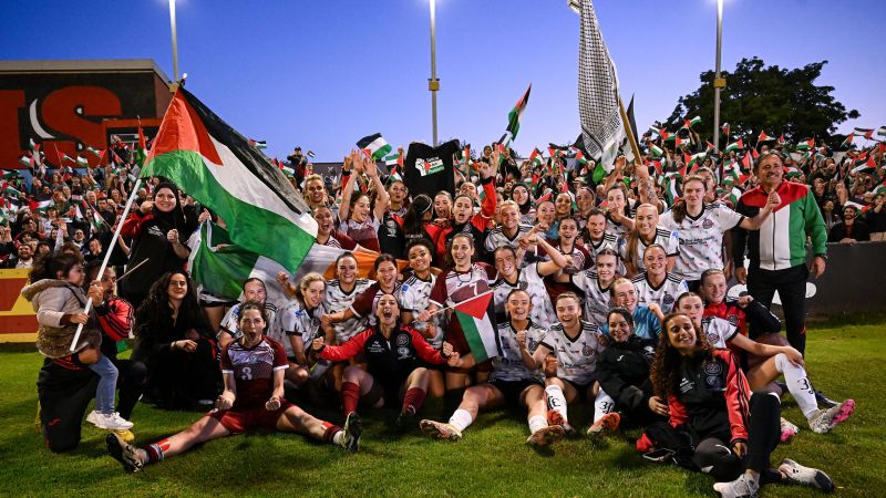 ‘We are more than just a conflict’: Palestinian women’s soccer team on their whirlwind return to the pitch