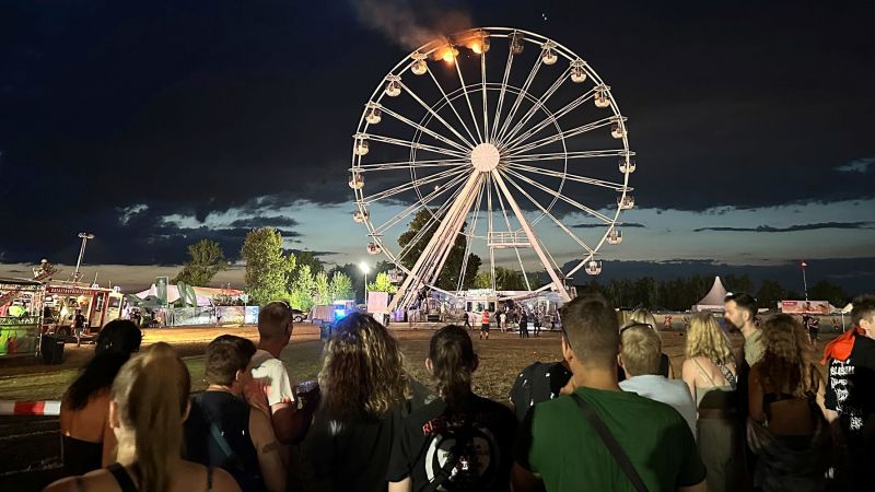 Ferris wheel catches fire at music festival in Germany