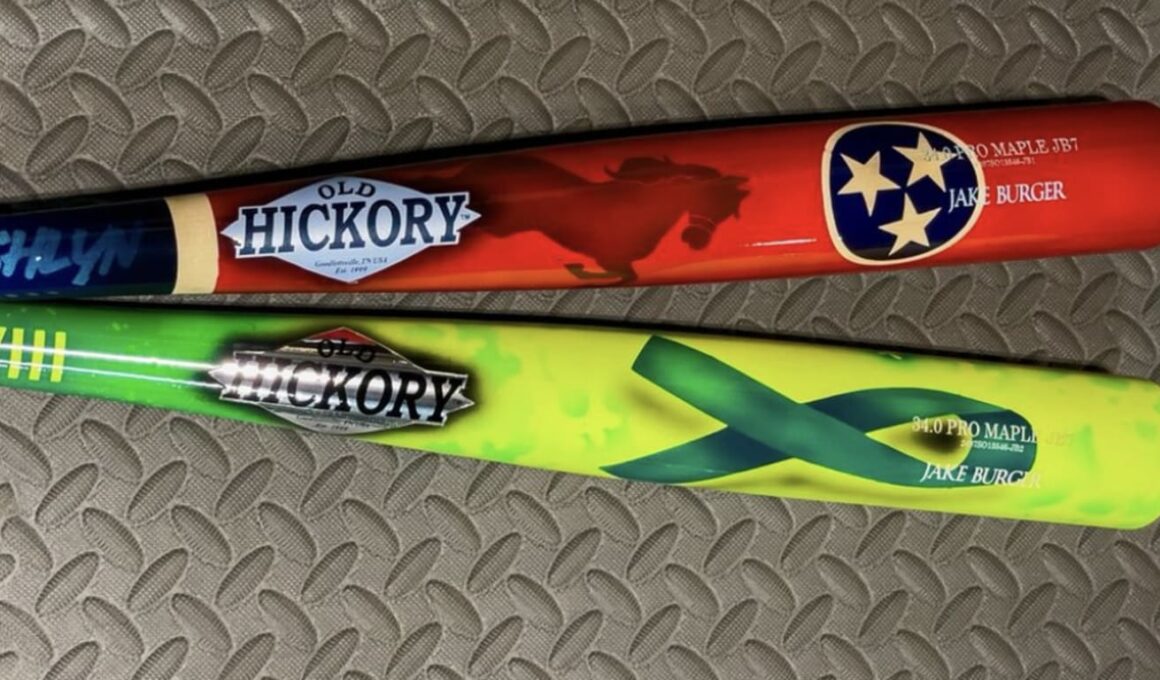 Burger’s custom Players’ Weekend bats highlight family, mental healthBurger’s custom Players’ Weekend bats highlight family, mental health