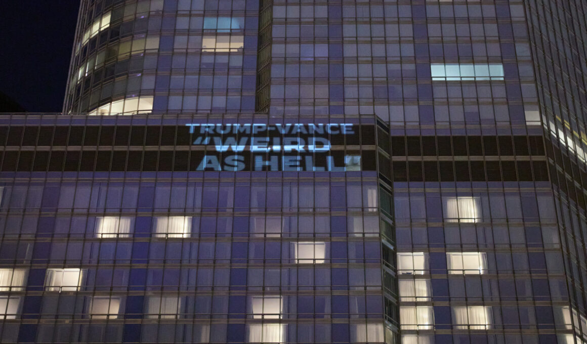 ‘Project 2025 HQ’: DNC Projects Messages onto Donald Trump’s Hotel