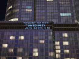 ‘Project 2025 HQ’: DNC Projects Messages onto Donald Trump’s Hotel