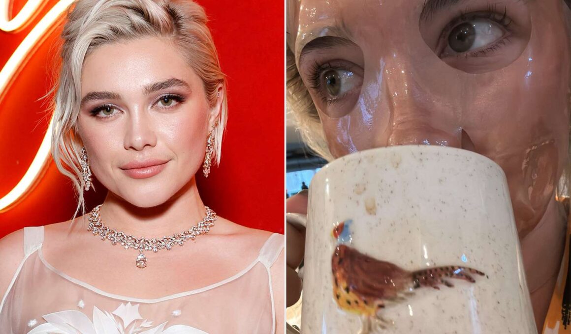 Florence Pugh Sports Face Mask amid Early Morning Beauty Prep: ‘6am Hit Different on Monday’