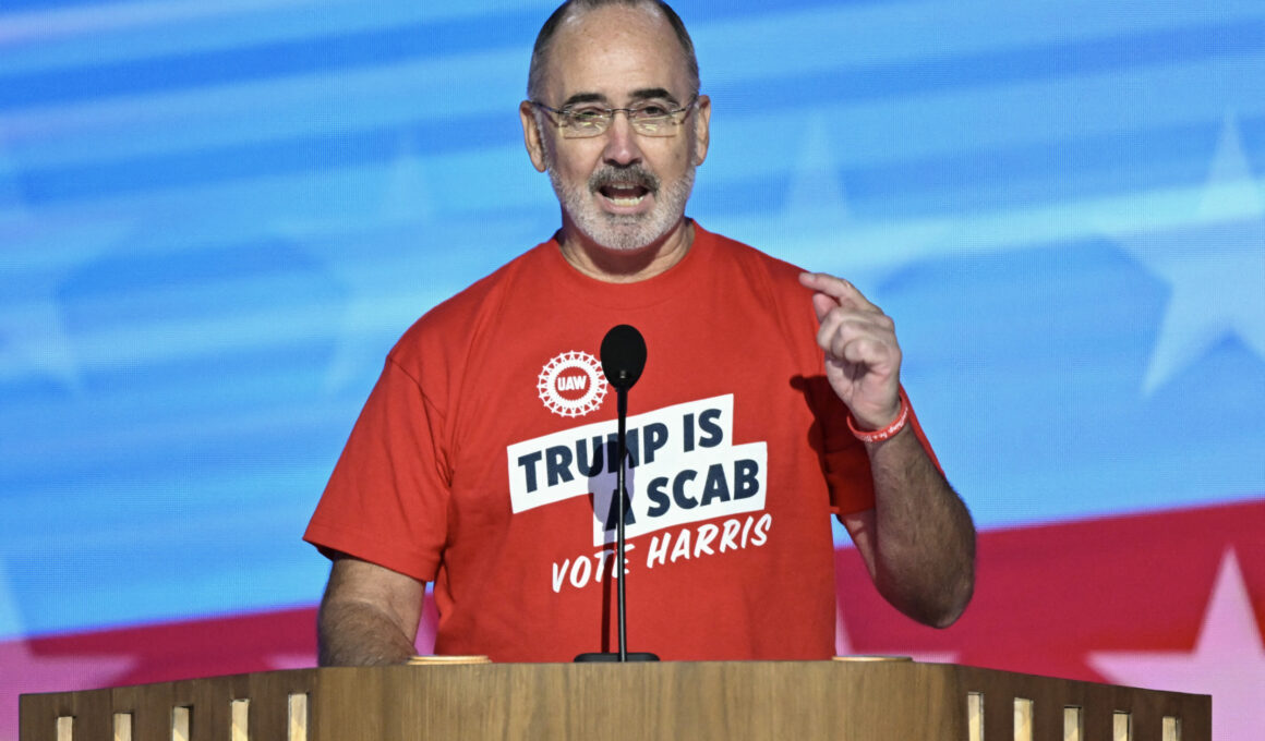 DNC 2024: UAW President Shawn Fain’s ‘Trump’s a Scab’ Chant Goes Viral