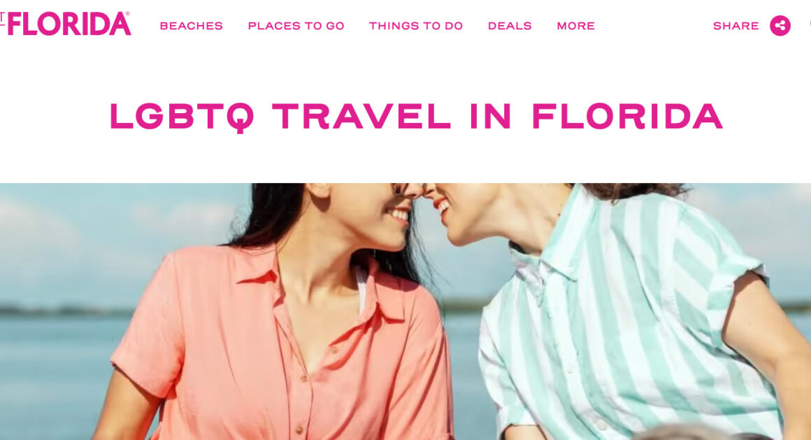 Florida’s official tourism site removes ‘LGBTQ Travel’ section